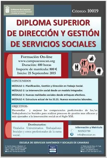 Diploma Superior Servicios Sociales ESSSCAN