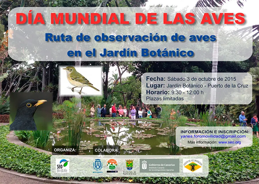 Cartel visita aves