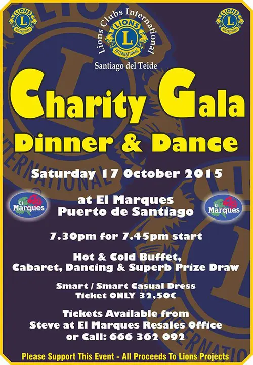 Cartel de la Gala Solidaria del Club de Leones