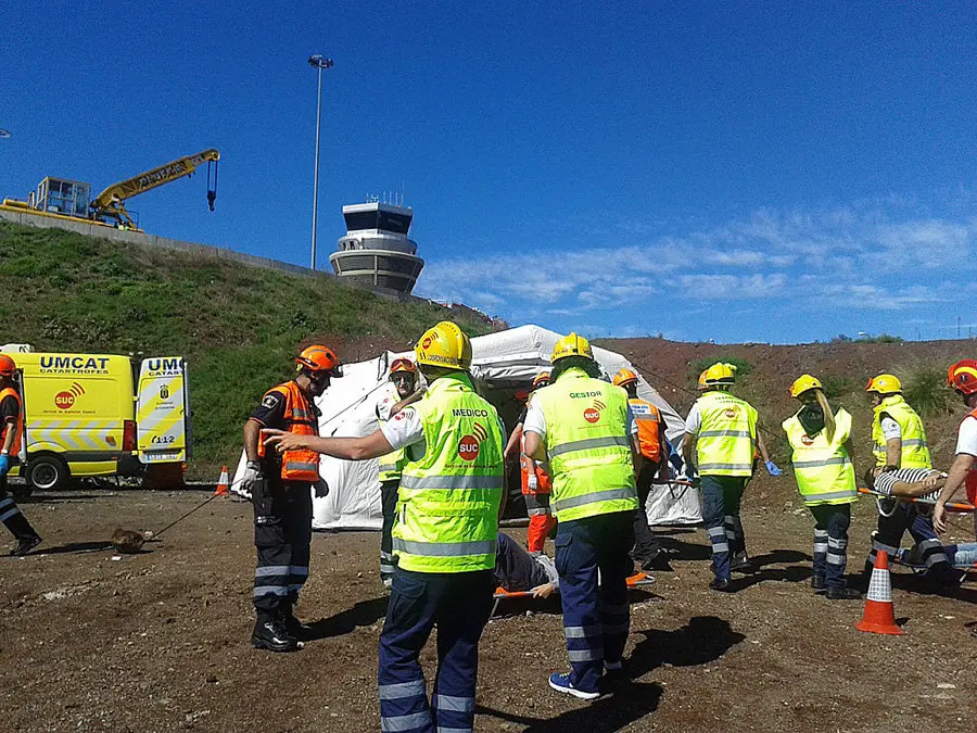 SUC coordina dispositivo sanitario en simulacro Tenerife Norte R