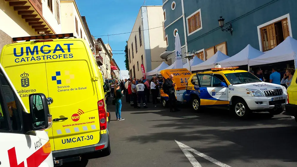 Recursos del 1-1-2 y SUC en la muestra de emergencias