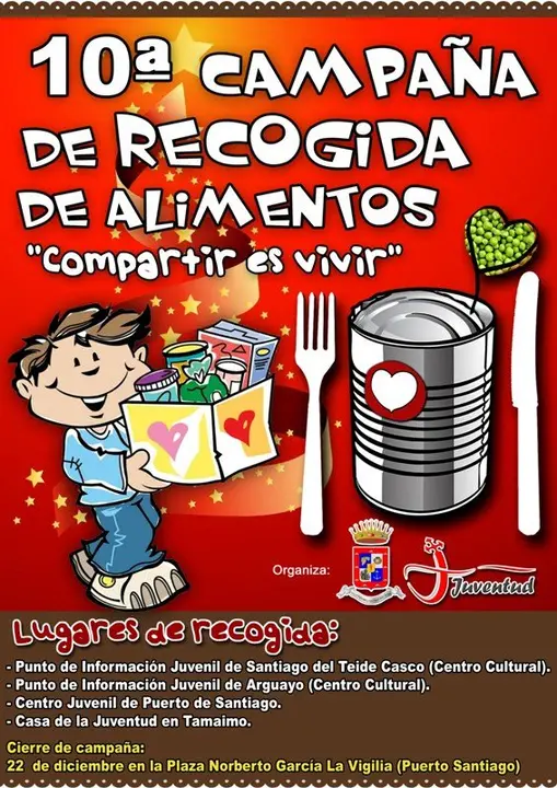Cartel de la X Campa&ntilde;a de Recogida de Alimentos