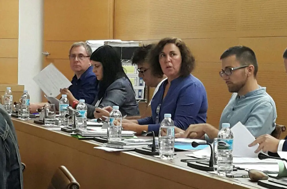 Foto del Grupo Insular de Podemos en pleno del Cabildo Tenerife