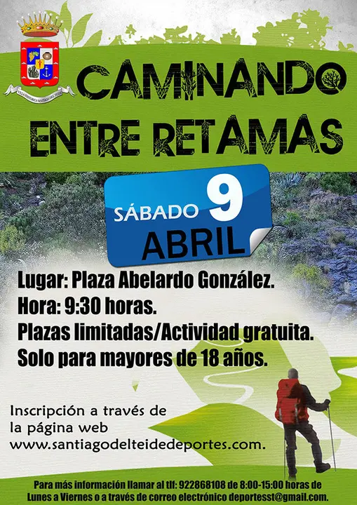 Cartel de la actividad Caminando entre Retamas