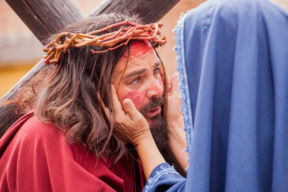 Representacion de la Pasion, Calle grande, Adeje. 25 Marzo 2016. &copy;Phil Crean.