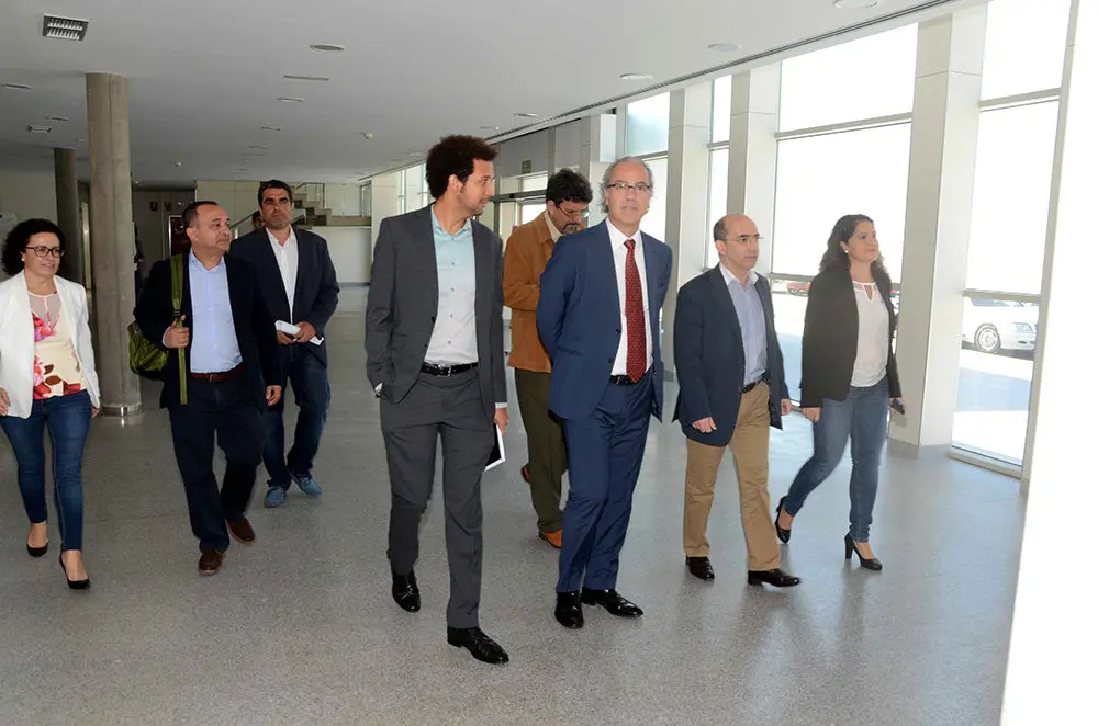 Momento de la visita al Hospital de La Gomera