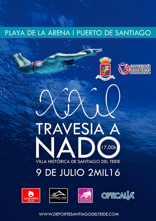 Traves&iacute;a a Nado Puerto Santiago cartel 2016
