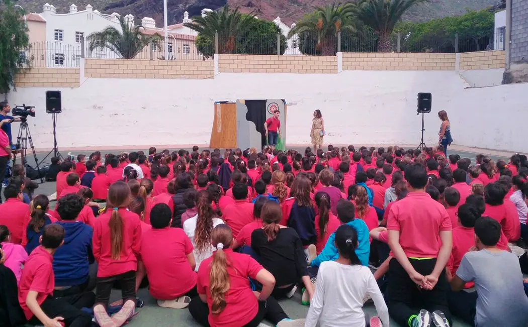 Foto de la obra realizada en el CEIP Tamaimo