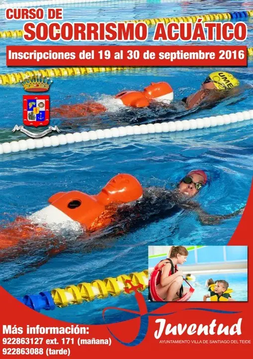 Cartel del curso de Socorrismo Acu&aacute;tico