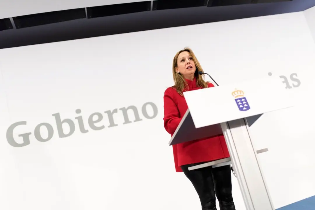 Rosa D&aacute;vila, consejera de Hacienda en rueda de prensa al t&eacute;rmino del primer consejo de Gobierno tras la destituci&oacute;n del PSOE y la ruptura del pacto de gobierno a 26 de Diciembre de 2016. (Foto: Arturo Rodriguez/Presidencia GobCan)Esta fotograf&iacute;a oficial del Gobierno de Canarias es solamente para uso editorial por medios de comunicaci&oacute;n. La fotograf&iacute;a no puede ser manipulada de ninguna manera y no se puede utilizar en materiales comerciales y/o pol&iacute;ticos, publicidad, correos electr&oacute;nicos, productos, promociones que de alguna manera pueda sugerir la aprobaci&oacute;n o respaldo del Presidente, o el Gobierno de Canarias.