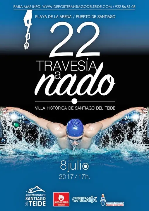 Cartel de la XXII Traves&iacute;a a Nado_Fotor