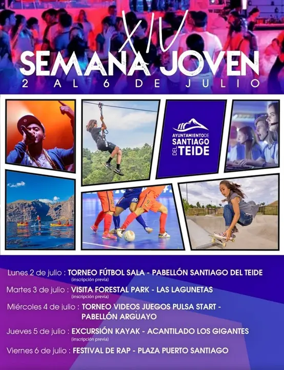 Cartel de la XIV edici&oacute;n de la Semana Joven de Santiago del Teide_Fotor