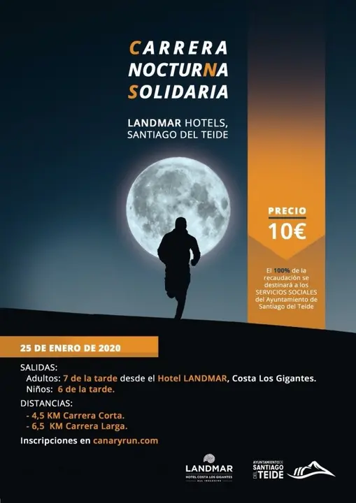 Cartel Carrera Nocturna Solidaria de Santiago del Teide_Fotor