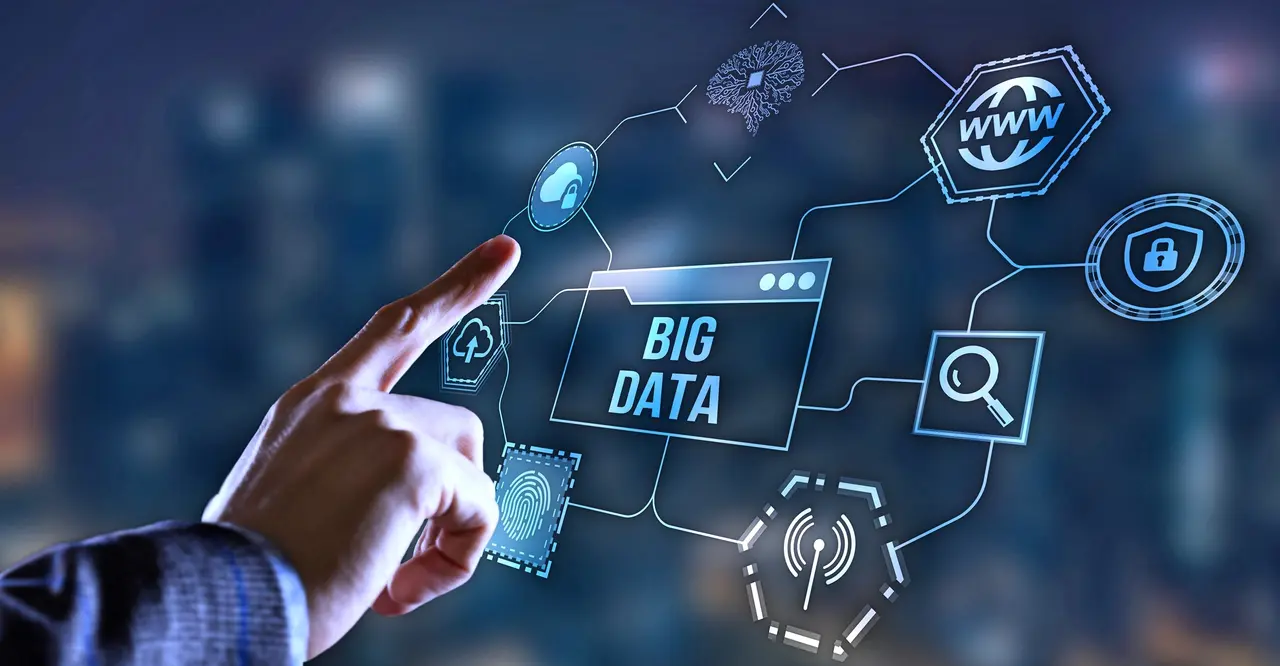 Internet, business, Technology and network concept. Big Data Internet Information.