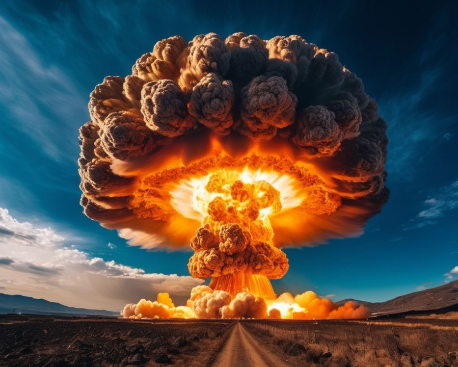 Imagen de una explosi&oacute;n nuclear generada con Inteligencia artificial