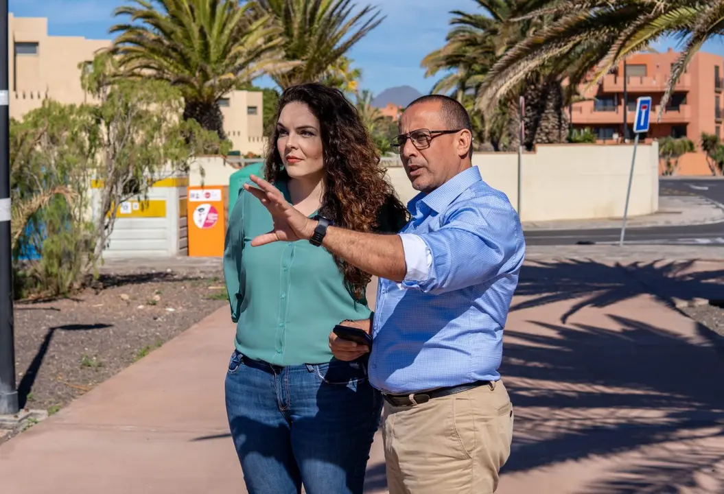 Jennifer Miranda y el edil de Obras, Marcos Rodr&iacute;guez