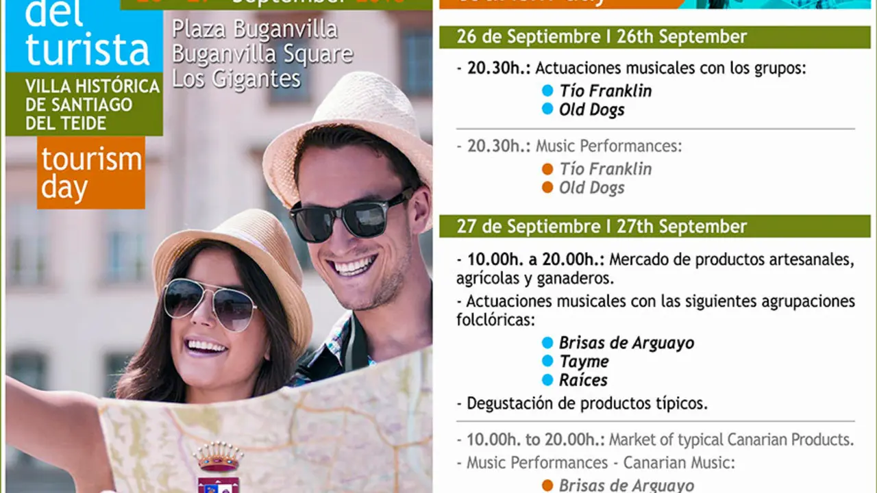 Folleto de las actividades que se van a desarrollar en Santiago del Teide