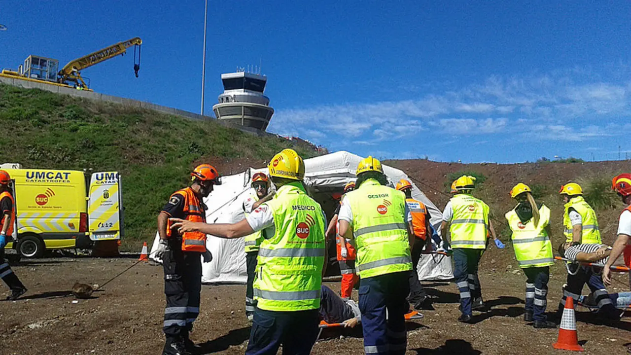 SUC coordina dispositivo sanitario en simulacro Tenerife Norte R