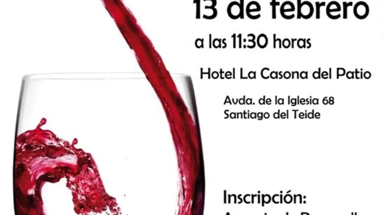 Cartel del curso de cata de vinos con maridaje