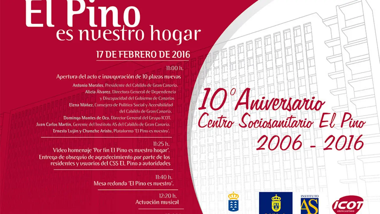 Cartel programa 10 aniversario CSS El Pino v7