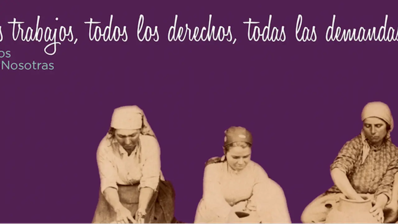 Cartel D&iacute;a Mujer de Feminismos Podemos Tenerife (8 marzo 2016)