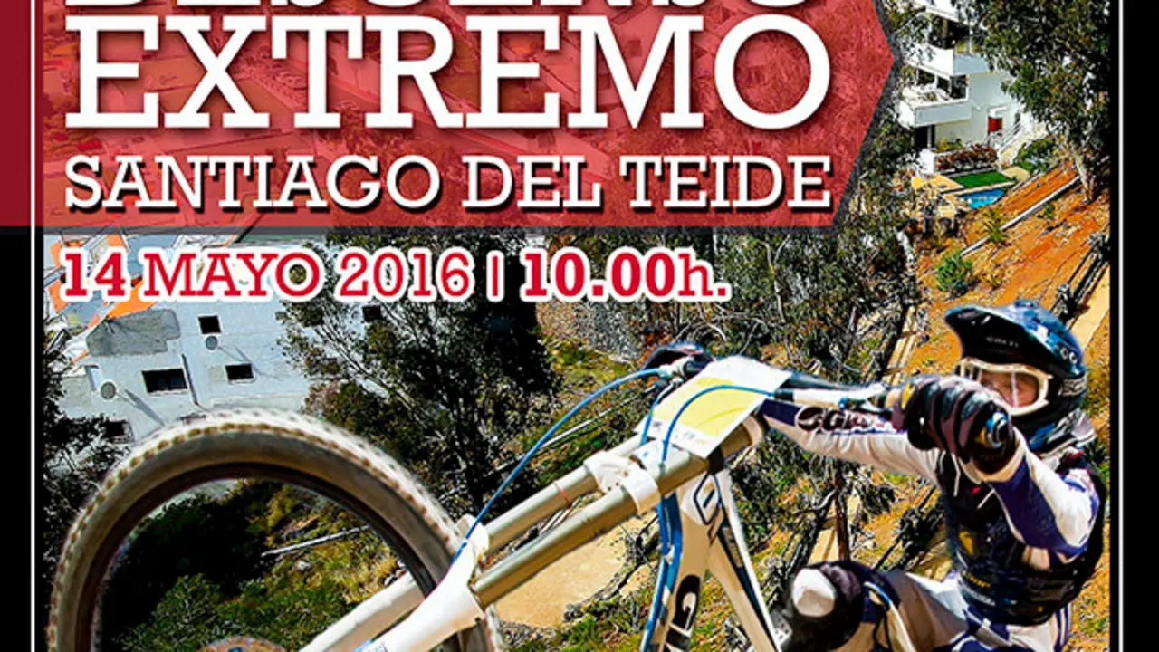 Cartel del I Descenso Extremo de Mountain Bike en Los Gigantes
