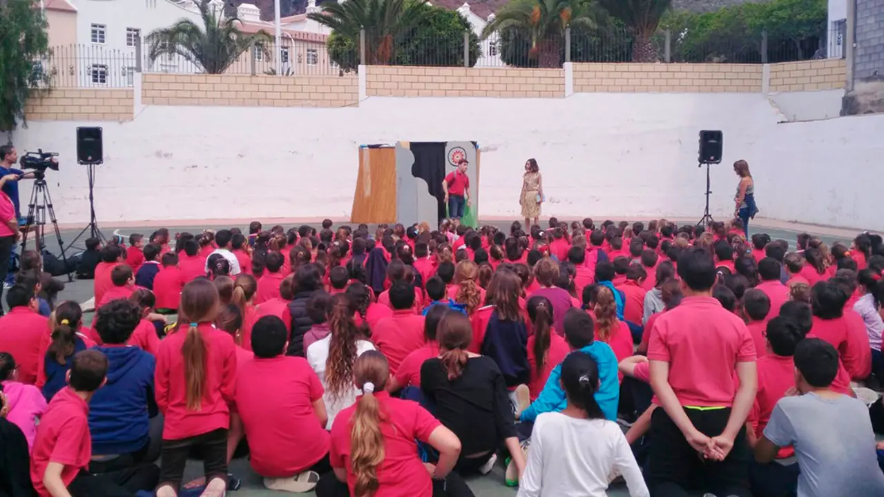 Foto de la obra realizada en el CEIP Tamaimo