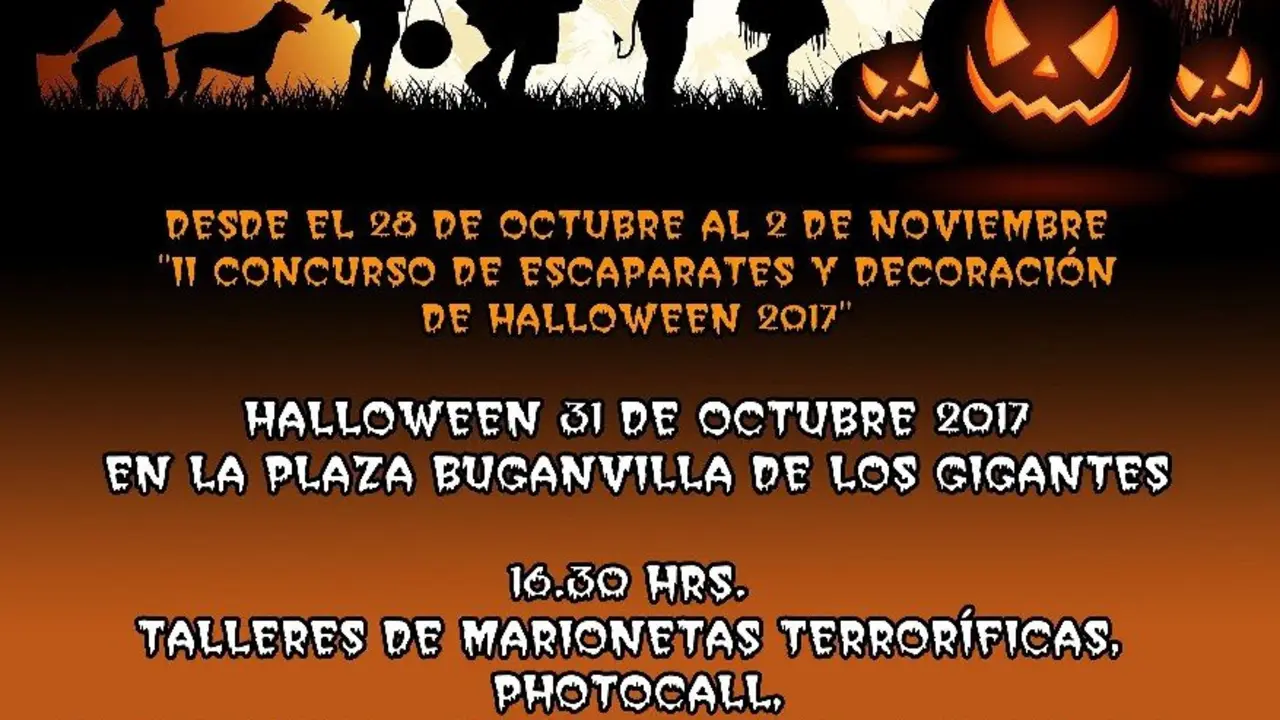 Cartel celebraci&oacute;n Halloween 2017