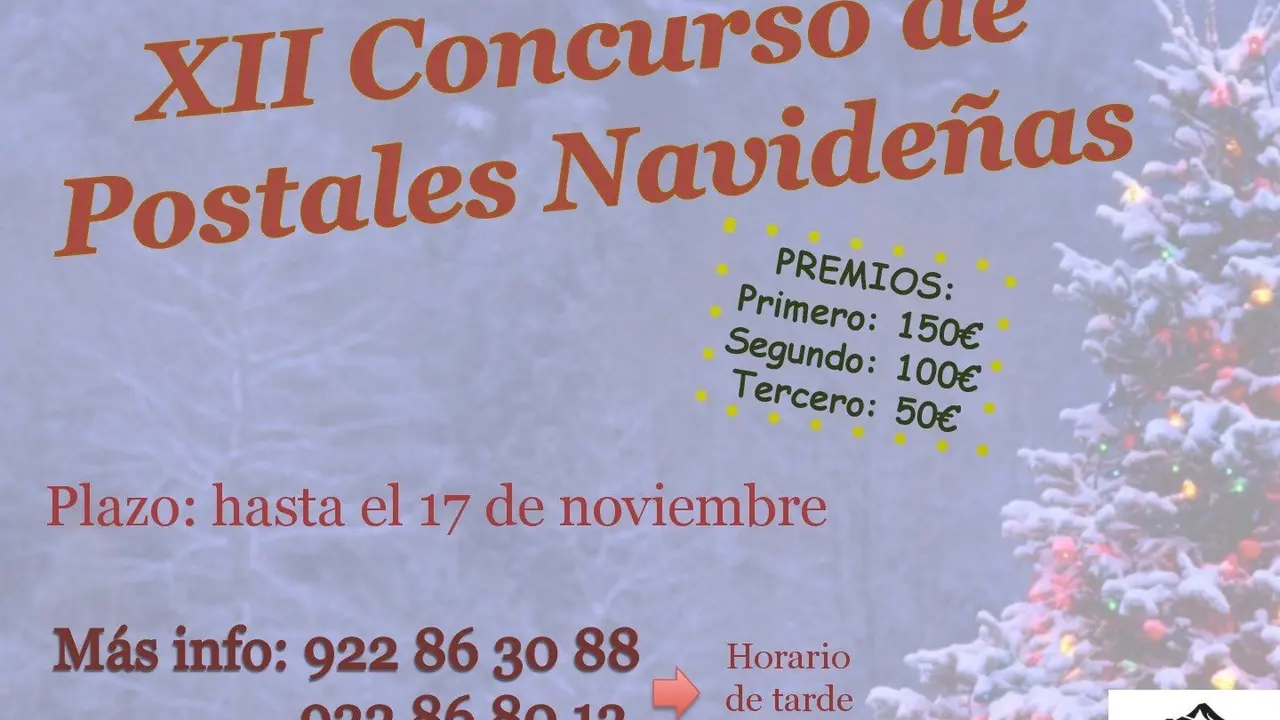Cartel del XII Concurso de Postales Navide&ntilde;as