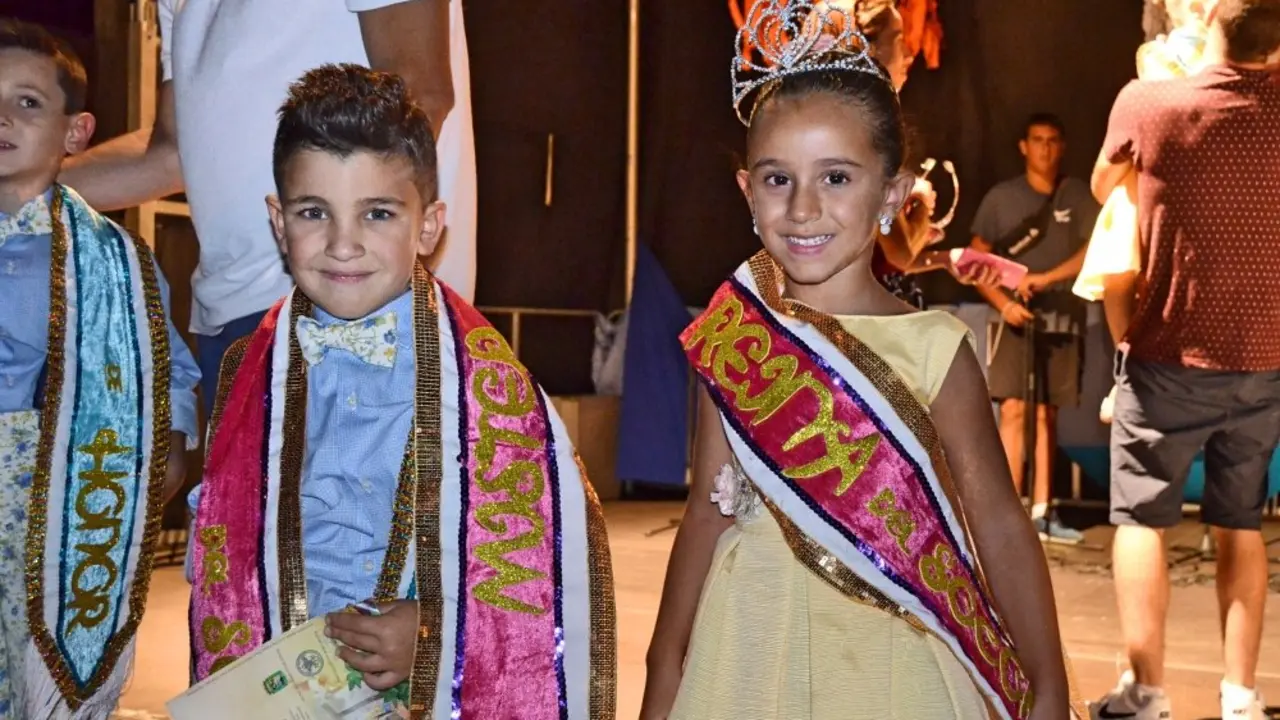 Aroa Mart&iacute;n Calder&iacute;n y Aridami Jorge Mirge, Reina y M&iacute;ster Infantil de las Fiestas de El Socorro 2018