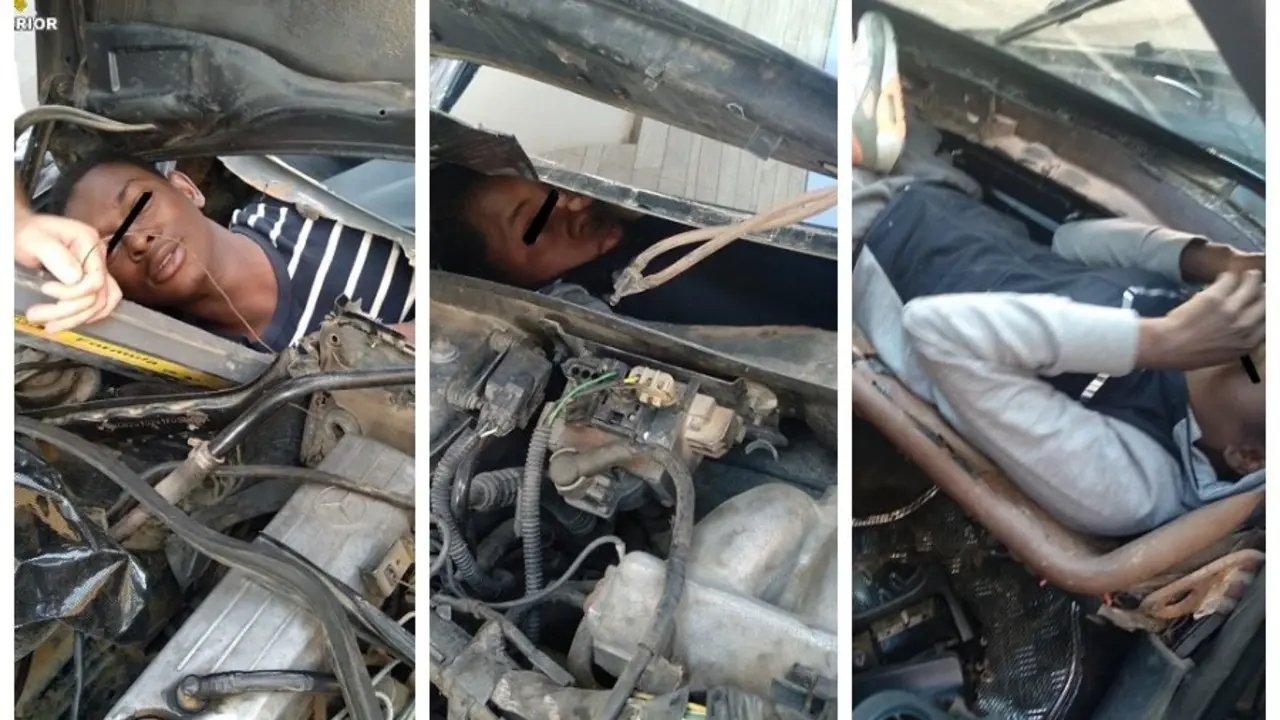 Inmigrantes escodidos coches Fotor