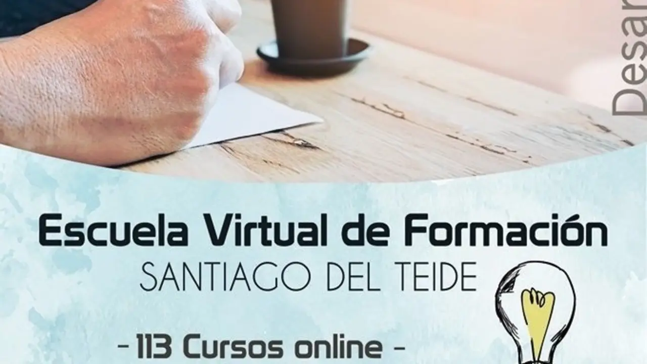 Cartel de la Escuela Virtual de Formaci&oacute;n municipal_Fotor