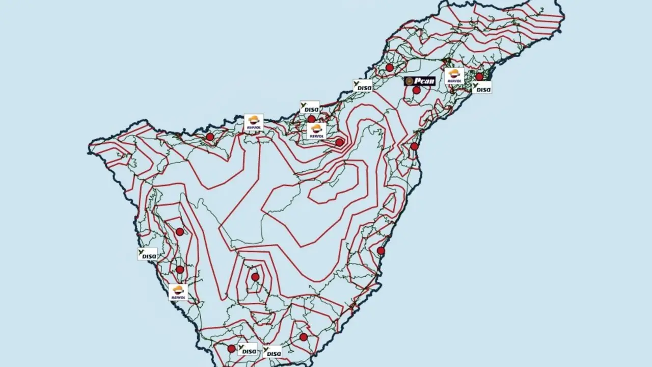 Mapa Electrolineras en Tenerife 2_Fotor