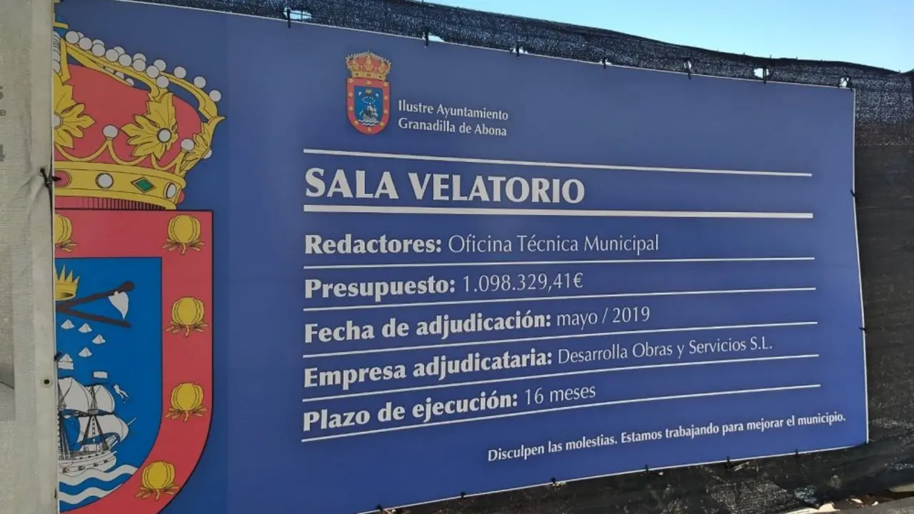 Informaci&oacute;n sobre el proyecto de las Salas Velatorio en Granadilla de Abona (Imagen tomada por Cs)_Fotor
