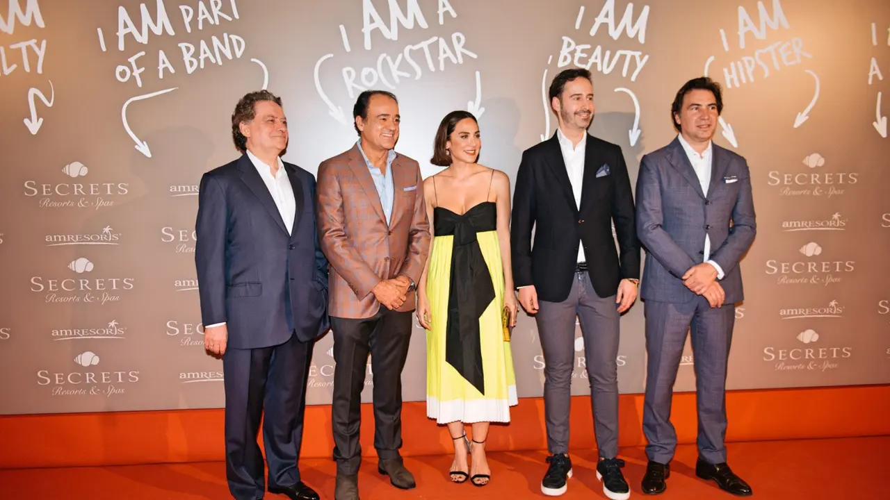 Jos&eacute; Antonio Castro, presidente de Hesperia, Alejandro Zozaya, presidente de ALG; Tamara Falc&oacute;, Javier &Aacute;guila, presidente de ALG Europa y Jordi Ferrer, consejero delegado de Hesperia World_Fotor