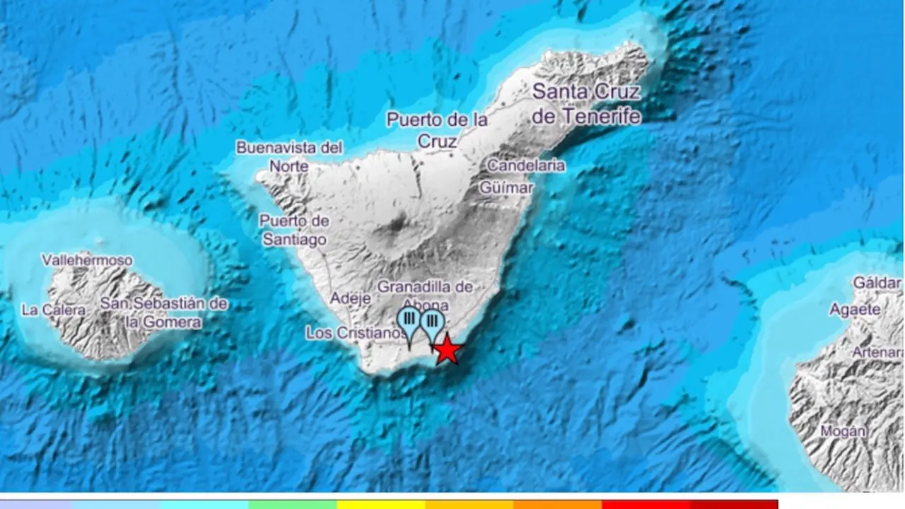 terremoto 2.6 magnitud San Miguel y Granadilla, 30 mayo, Tenerife Sur