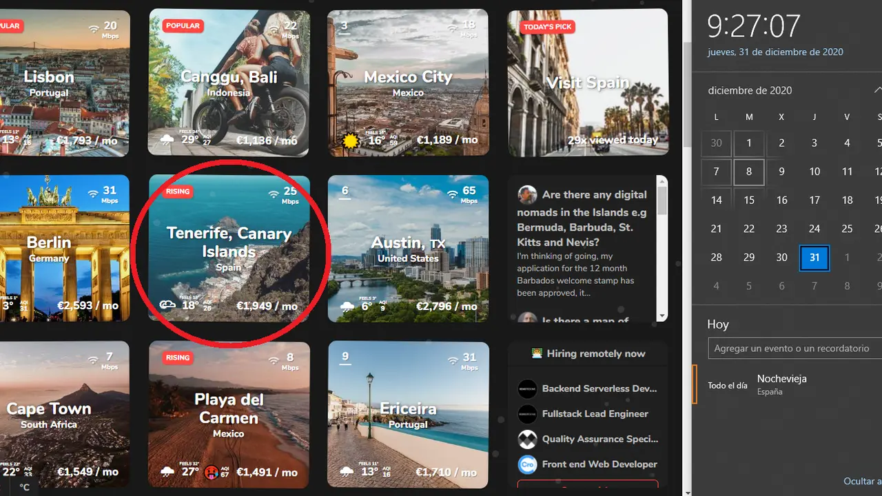 captura pantalla nomad list