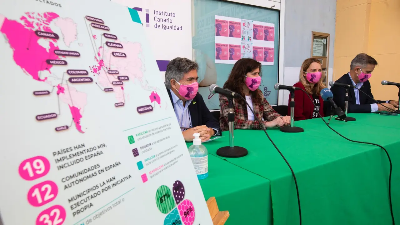 17.03.21.-Las Palmas de Gran Canaria.La consejera de Derechos Sociales, Igualdad, Diversidad y Juventud del Gobierno de Canarias, Noem&iacute; Santana, preside la firma protocolo de actuaci&oacute;npara el desarrollo de actuaciones dirigidas a prevenir la violencia de g&eacute;nero y a la protecci&oacute;n de sus v&iacute;ctimas entre la directora del Instituto Canario de Igualdad, Kika Fumero, el presidente del Consejo de Farmac&eacute;uticos de Canarias y de Las Palmas, Juan Ram&oacute;n Santana Ayala y el presidente del colegio oficial de Tenerife, Manuel &Aacute;ngel Galv&aacute;n.