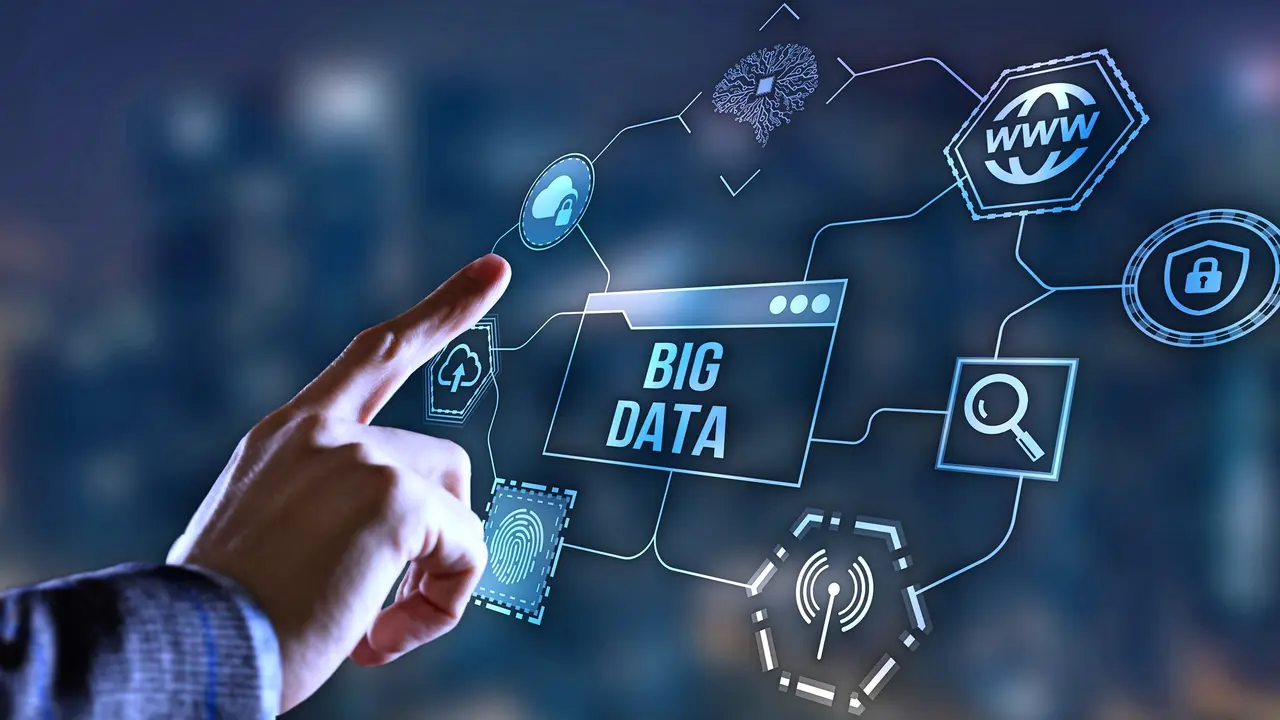 Internet, business, Technology and network concept. Big Data Internet Information.