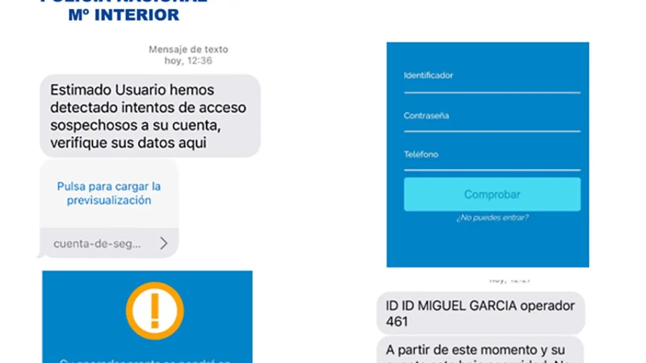 Polic&iacute;a Nacional FRAUDE