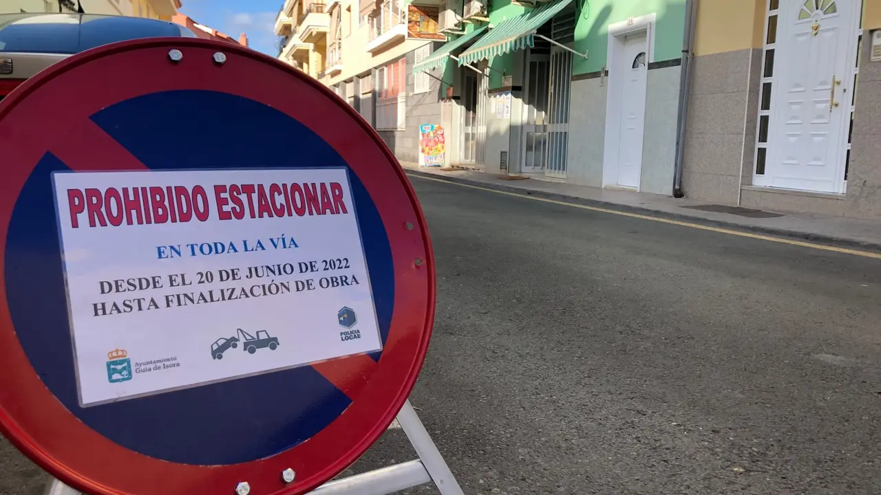 Calle cortada Alcal&aacute; Gu&iacute;a Isora