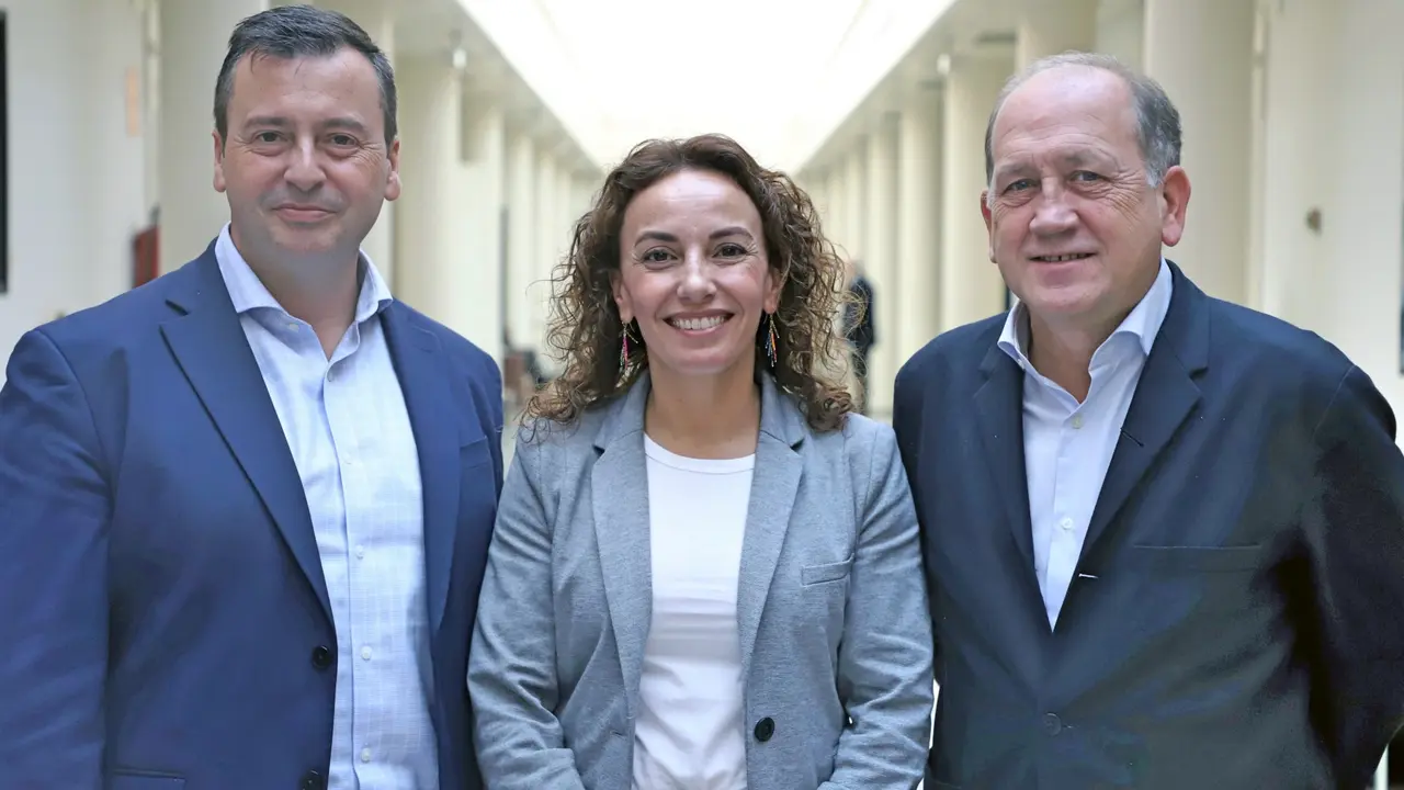 Los senadores Miguel &Aacute;ngel Nacarino, Olivia Delgado y Xoaqu&iacute;n Fern&aacute;ndez Leiceaga(1)