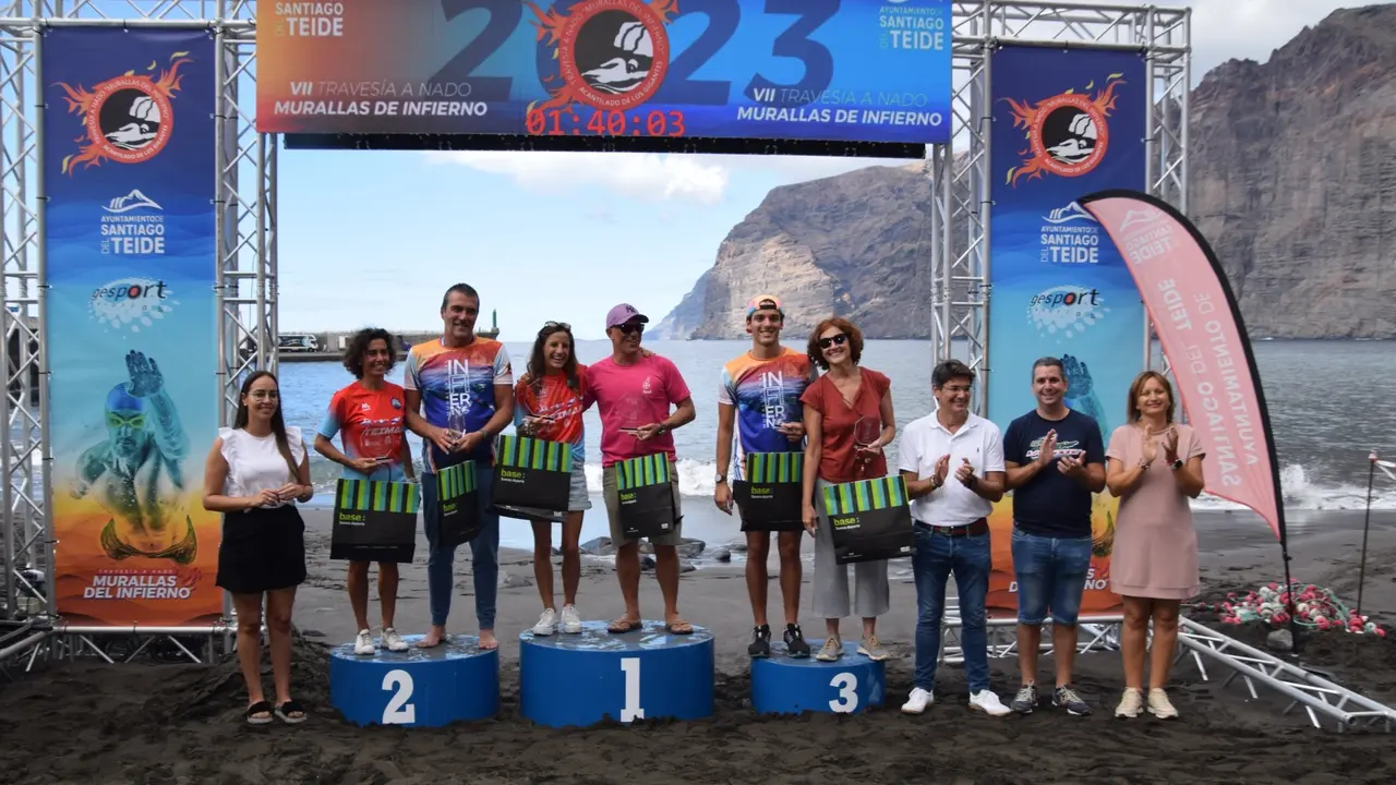 Podium maasculino y femenino general distancia de 6,5 km(1)