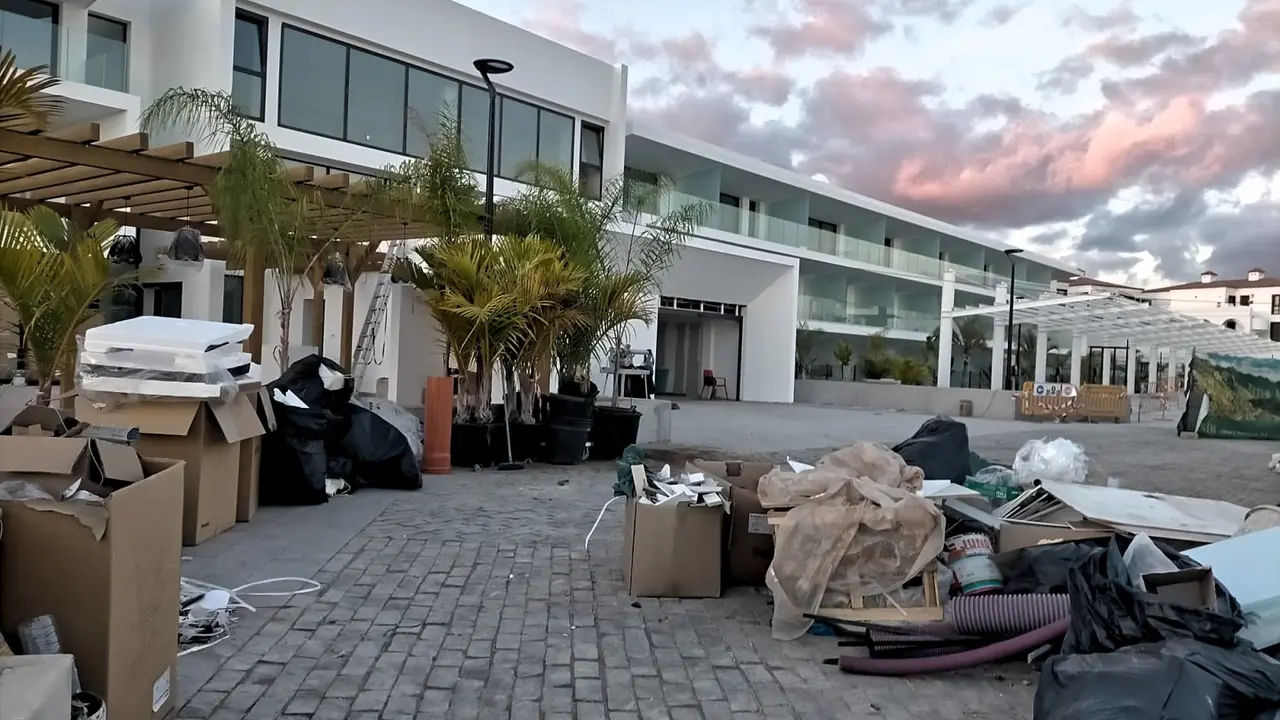 Estado actual de la obra en Amarilla Golf