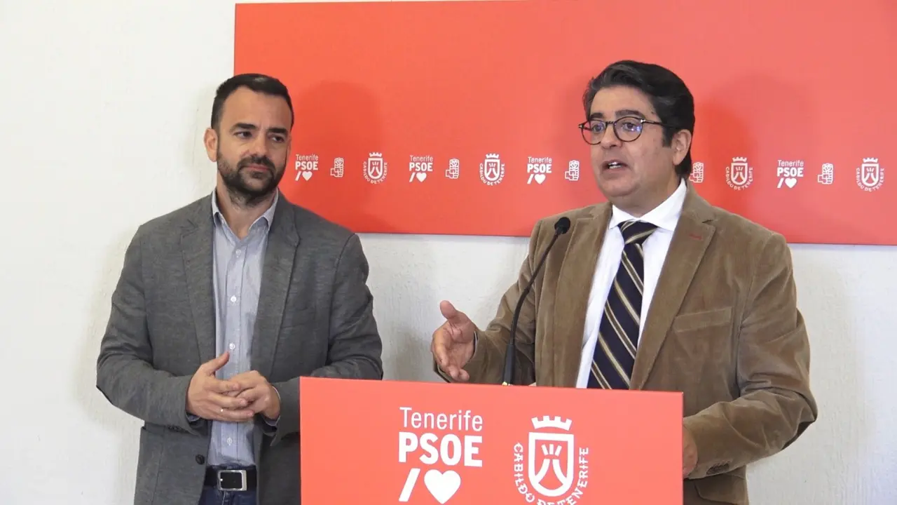 Pedro Mart&iacute;n y Aaron Afonso, los primeros espadas del PSOE en el Cabildo.