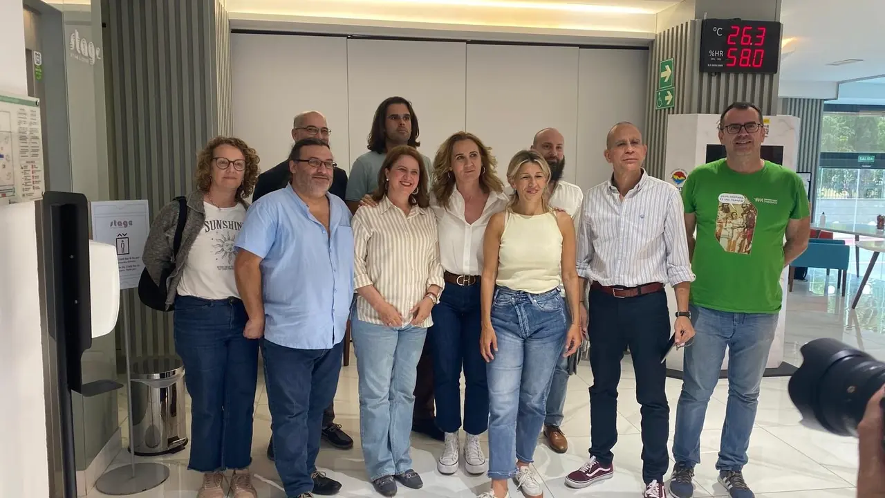 Tamaimos Yolanda D&iacute;az con colectivos