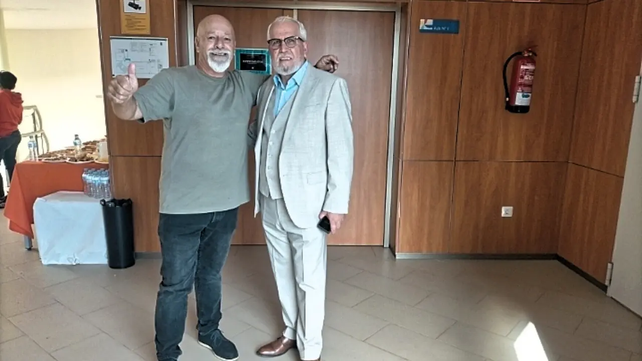 Juan Santana con Mohamed Jamil Derbah