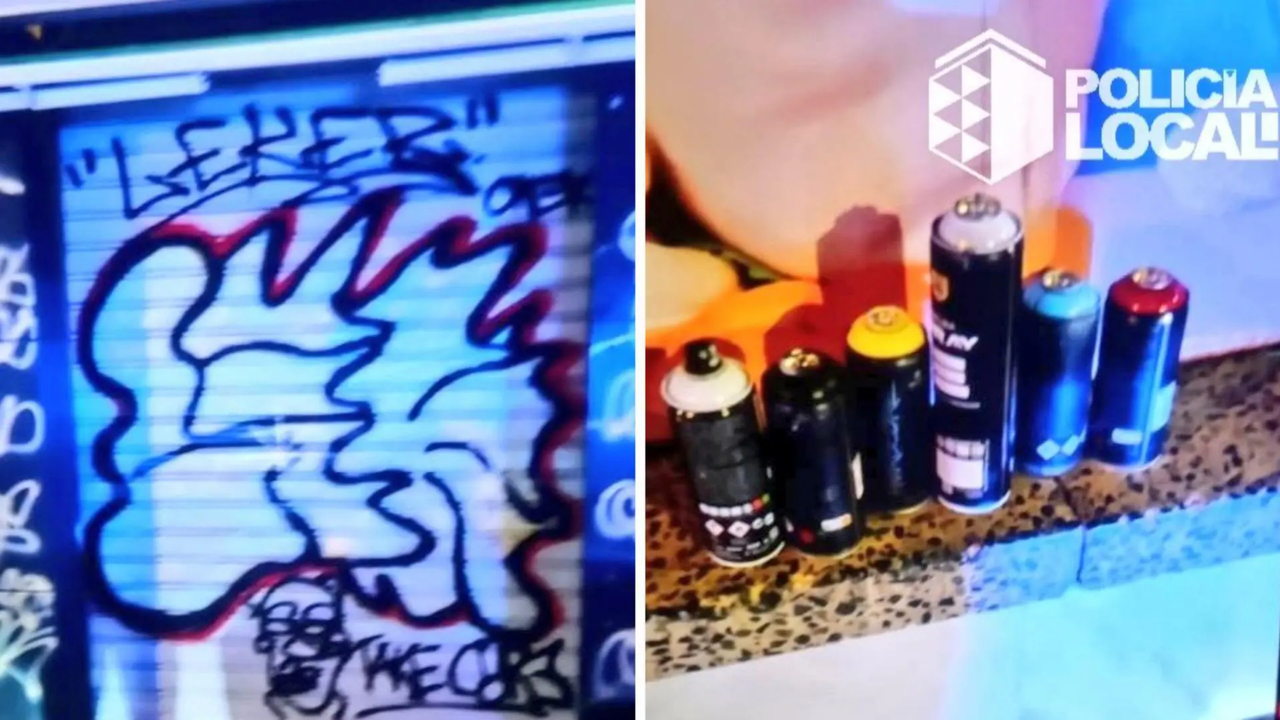 Grafitero detenio Polic&iacute;a Local Santa Cruz de Tenerife