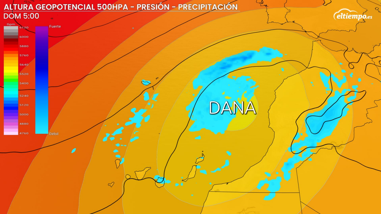 Dana que afectar&aacute; Canarias