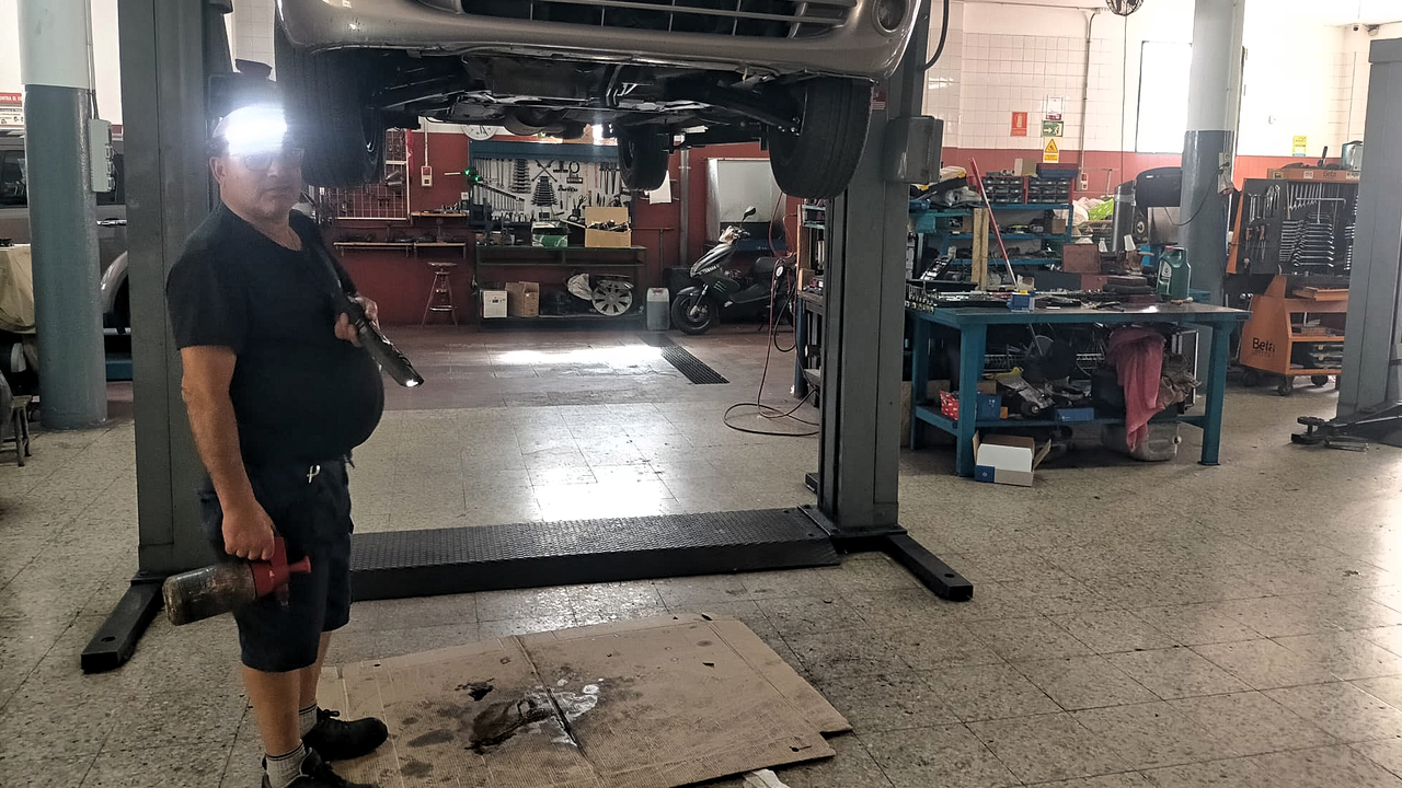 Richard en su taller El Fraile